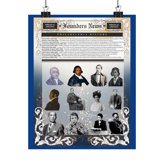 Founders News Historical Matte Vertical Posters