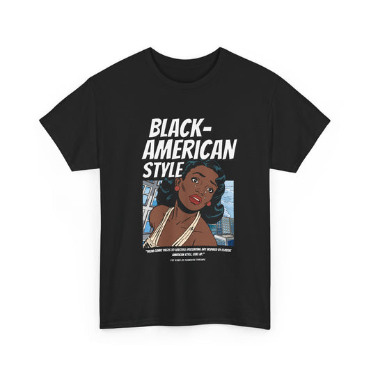 Black-American Style Heavy Cotton Tee Shirt