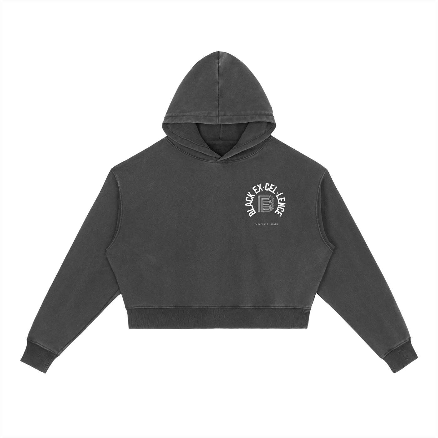 Black Excellence Crop Hoodie